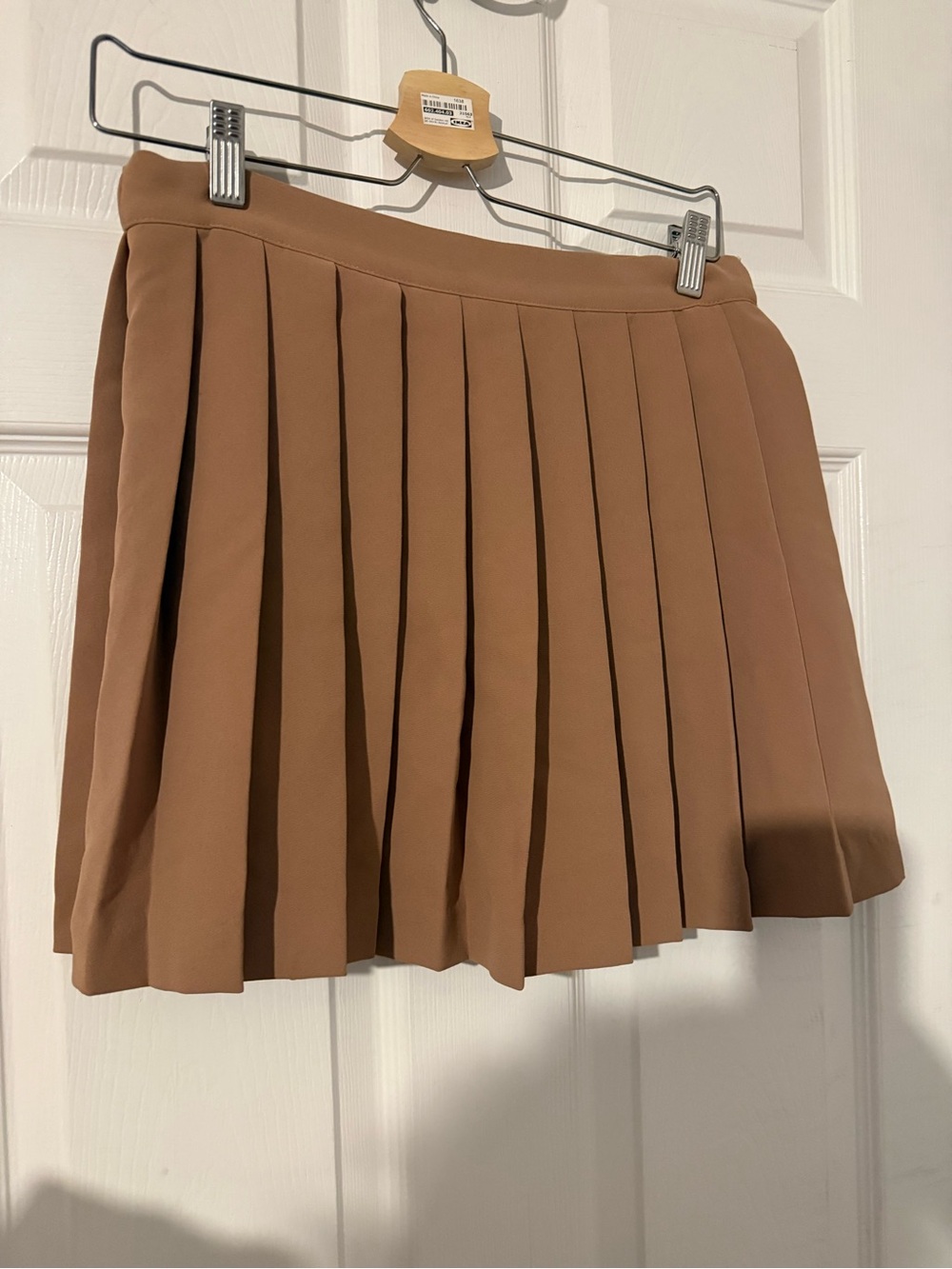 Gianni Bini Pleated Mini Skirt in Camel Brown